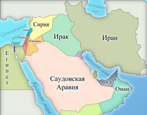 الخريطة المادية لإيران باللغة الروسية